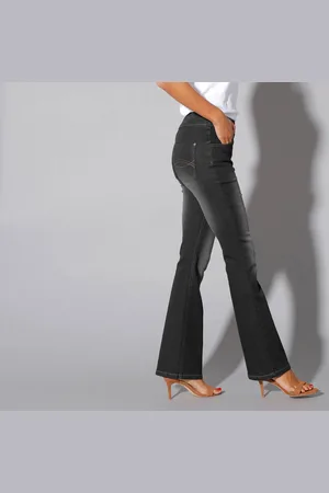 BLANCHEPORTE Jean Bootcut Ultra Stretch, Maille Effet Jean, Grande Stature