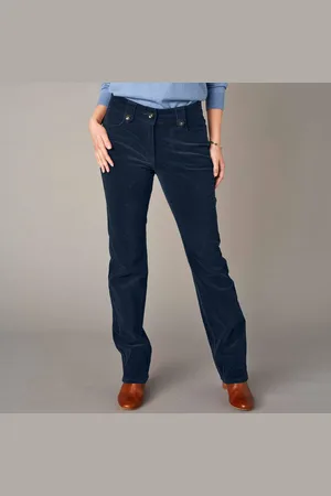 BLANCHEPORTE Pantalon Droit, Velours Côtelé