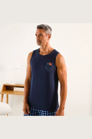 BLANCHEPORTE Débardeur Pyjama Coton Imprimé Placé