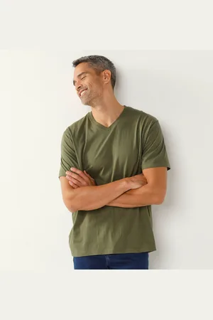 BLANCHEPORTE Tee-shirt Col V Manches Courtes