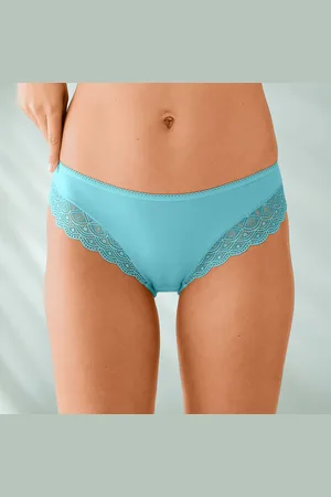 BLANCHEPORTE Culotte Forme Midi Coton Uni Stretch Et Dentelle - Lot De 3