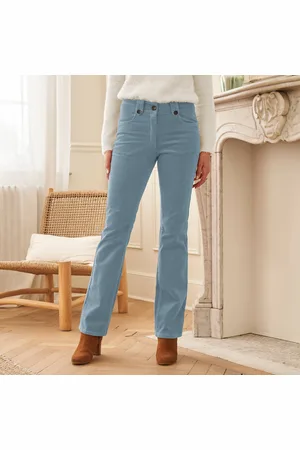 BLANCHEPORTE Pantalon Droit, Velours Côtelé