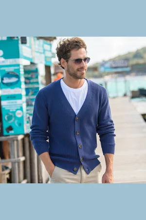 BLANCHEPORTE Gilet Col V Boutonné En Maille Anglaise
