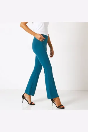 Lora Zellini Legging Bootcut Uni, Taille Élastiquée