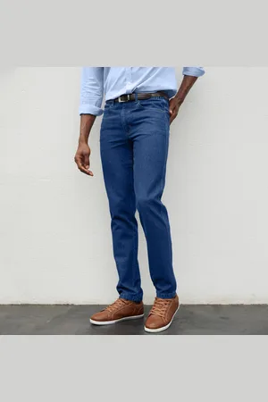 BLANCHEPORTE Jean Droit 100% Coton Élastiqué Côtés - Entrej. 82 Cm