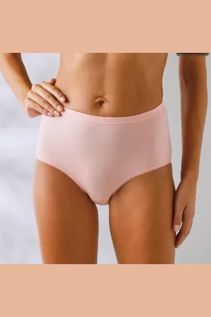 BLANCHEPORTE Culotte Coton Forme Maxi Unie Tons Nude - Lot De 7