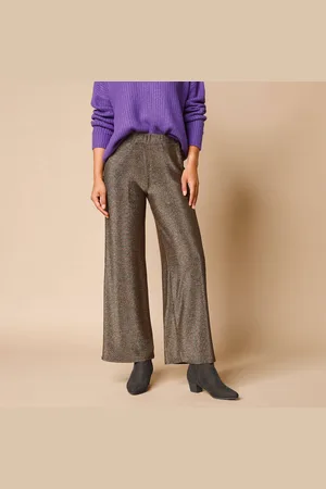 BLANCHEPORTE Pantalon Large Confort, Maille Brillante