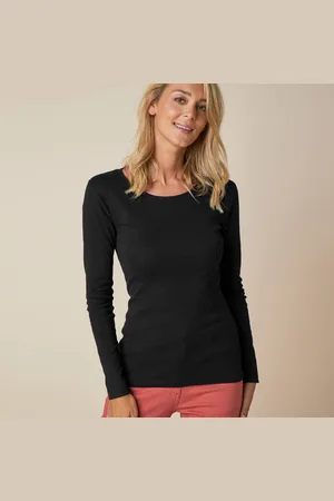 BLANCHEPORTE T-shirt Uni Manches Longues Jersey Coton Biologique(**)