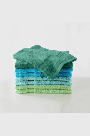 colombine Gant De Toilette Camaïeu Lagon - Lot De 8