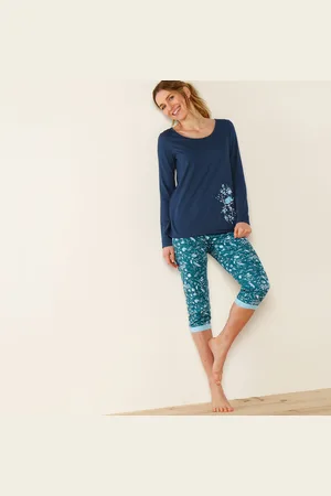 BLANCHEPORTE Tee-shirt Manches Longues Marine