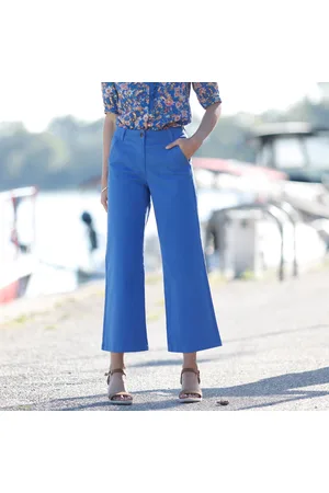 BLANCHEPORTE Pantalon Large Raccourci Uni
