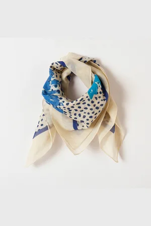BLANCHEPORTE Foulard Imprimé Papillon Voile De Coton