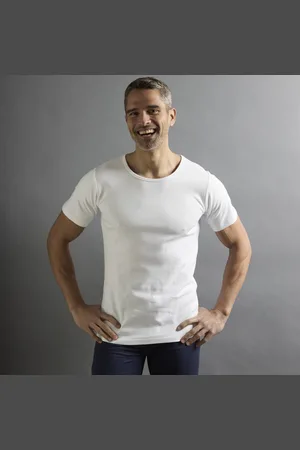 Thermoperle Tee-shirt Sous-vêtement Homme Col Rond Manches Courtes Chaleur Douce - Lot De 2
