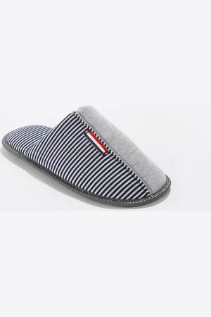 BLANCHEPORTE Chaussons Mules Unis Bande Rayée