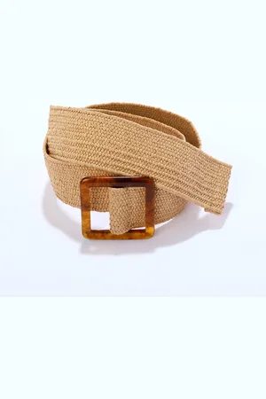 BLANCHEPORTE Ceinture Élastiquée Tressée Style Paille