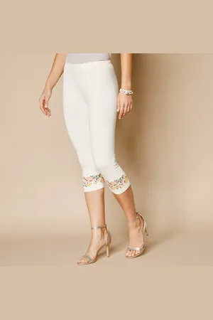 BLANCHEPORTE Legging 3/4, Base Imprimée Fleurie