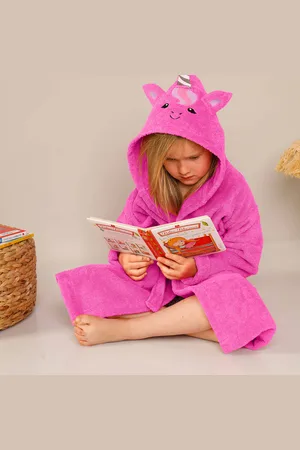 Colombine Des Petits Peignoir De Bain Enfant Licorne À Capuche Éponge Coton - 340 G/m²