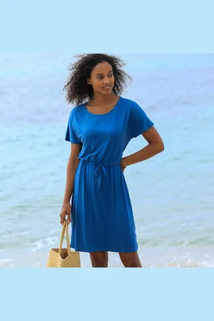 BLANCHEPORTE Robe Courte Unie Manches Courtes