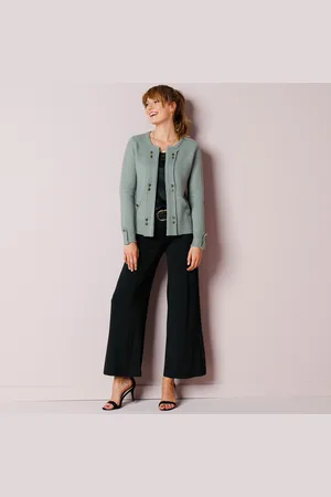 BLANCHEPORTE Pantalon Large Maille Extensible