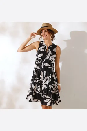 Coeur au sud Robe Courte Imprimée Sans Manches
