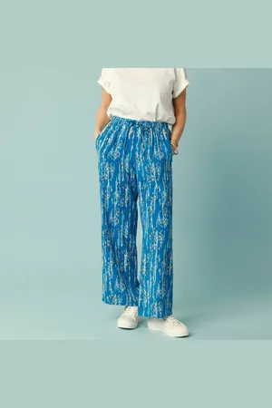 BLANCHEPORTE Pantalon Fluide Imprimé Spécial Petites Taille Élastiquée