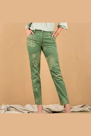 Lora Zellini Pantalon Imprimé Cachemire