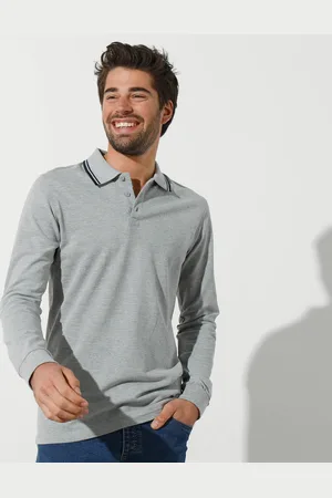 BLANCHEPORTE Polo Uni Maille Piquée Manches Longues