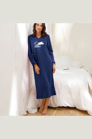 BLANCHEPORTE Chemise De Nuit Longue Nuages En Micro-polaire