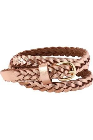 BLANCHEPORTE Ceinture Tressée Cuir