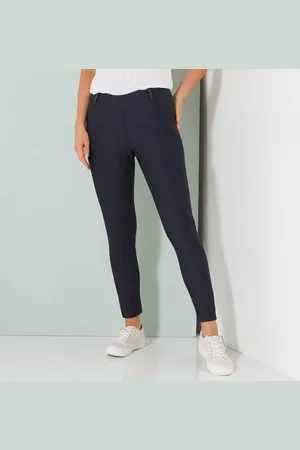 BLANCHEPORTE Pantalon Maille Confort, Taille Élastiquée