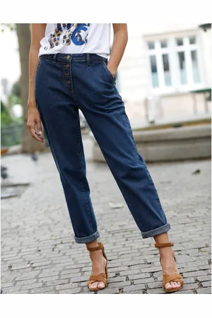BLANCHEPORTE Jean Mom Boutonné