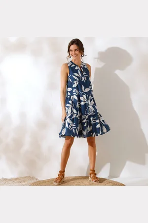 Coeur au sud Robe Courte Imprimée Sans Manches