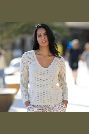 BLANCHEPORTE Pull Ajouré Fantaisie