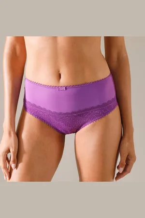 Confidence Lingerie Culotte Microfibre Et Dentelle Stretch Forme Maxi Taille Haute Isili - Lot De 2