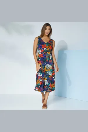 BLANCHEPORTE Robe Longue Imprimée Sans Manches