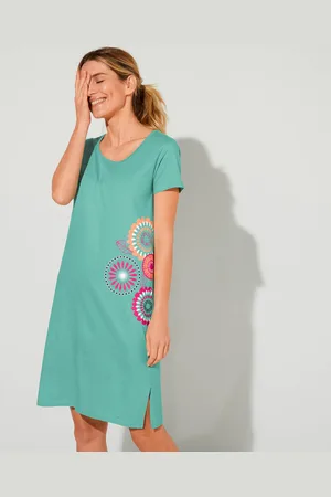 BLANCHEPORTE Chemise De Nuit Courte Imprimé Rosaces