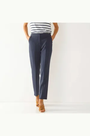 BLANCHEPORTE Pantalon 7/8ème Coupe Cigarette, Uni