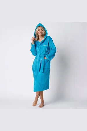 colombine Peignoir Mixte Adulte Col Capuche Éponge Bouclette
