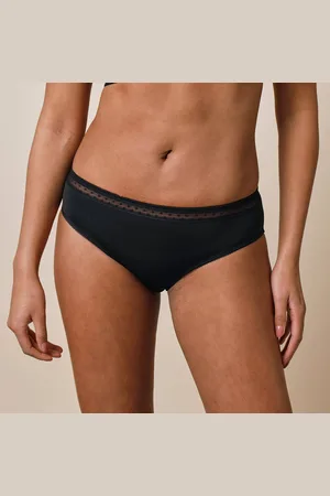 Confidence Lingerie Culotte Microfibre Et Tulle Plumetis Effet Seconde Peau Forme Midi Paia - Lot De 2
