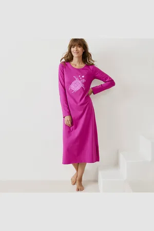 BLANCHEPORTE Chemise De Nuit Longue Manches Longues Imprimé "tortue"