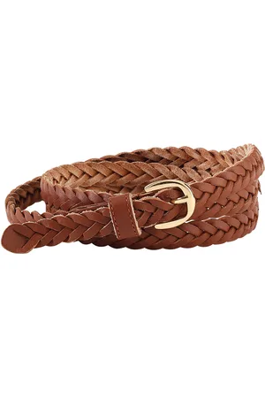 BLANCHEPORTE Ceinture Tressée Cuir