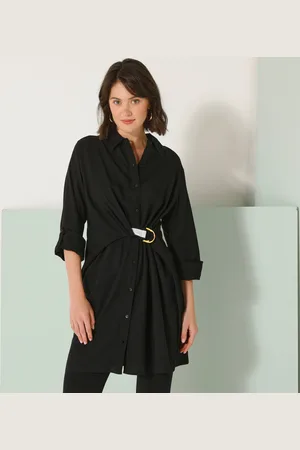 BLANCHEPORTE Tunique Boutonnée, Lien À Nouer
