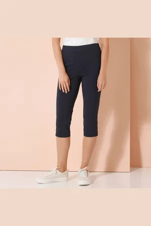 BLANCHEPORTE Pantalon Capri Taille Haute