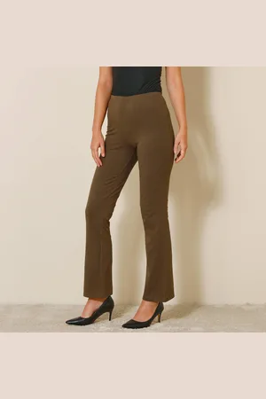 Lora Zellini Legging Bootcut Uni, Taille Élastiquée