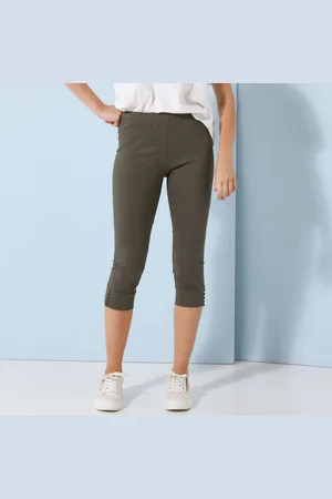 BLANCHEPORTE Legging 3/4, Bas Boutonné