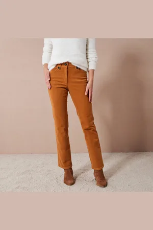 BLANCHEPORTE Pantalon Droit, Velours Côtelé