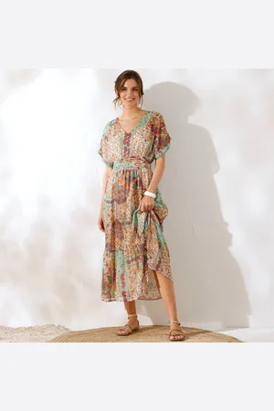 Coeur au sud Robe Longue Imprimée, Voile