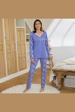 BLANCHEPORTE Pyjama Pantalon Imprimé Fleurs - Pur Coton
