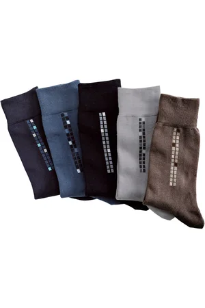BLANCHEPORTE Mi-chaussettes Motif Carreaux - Lot De 5 Paires