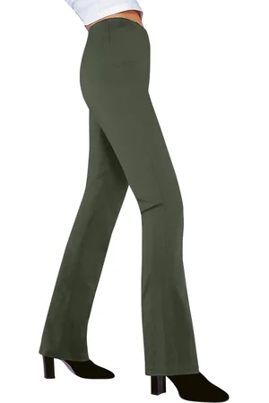 Lora Zellini Legging Bootcut Uni, Taille Élastiquée